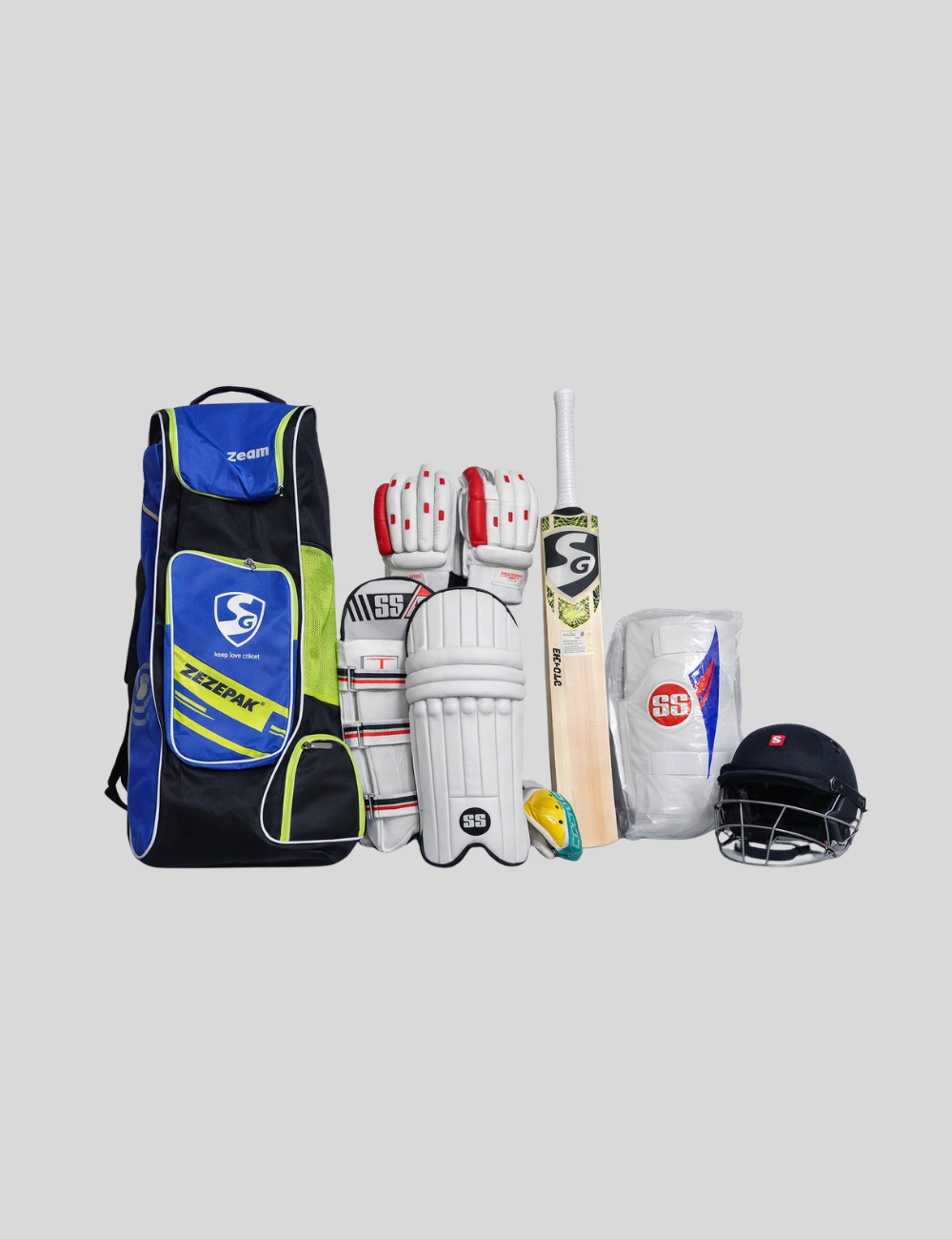 Complete Youth size Cricket Kit - SG Bat, VK Gloves, SS Pads